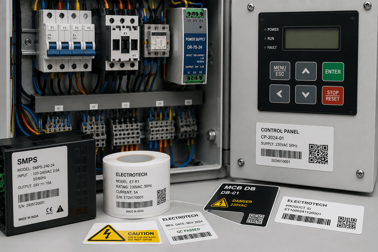 Polycarbonate overlay and electrical equipment label solutions