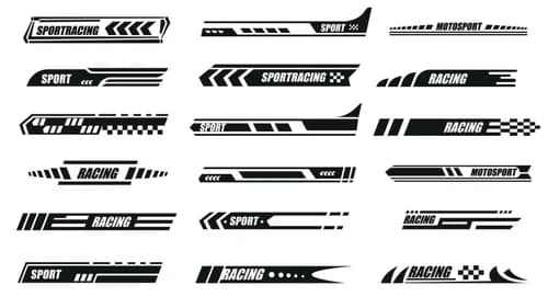 Automotive graphic label sticker