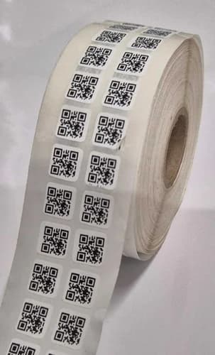Printed barcode identification label